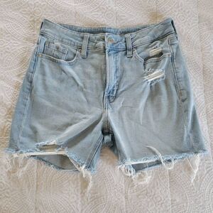 Old Navy High Rise OG Straight Cut Off Shorts 6 Light Wash